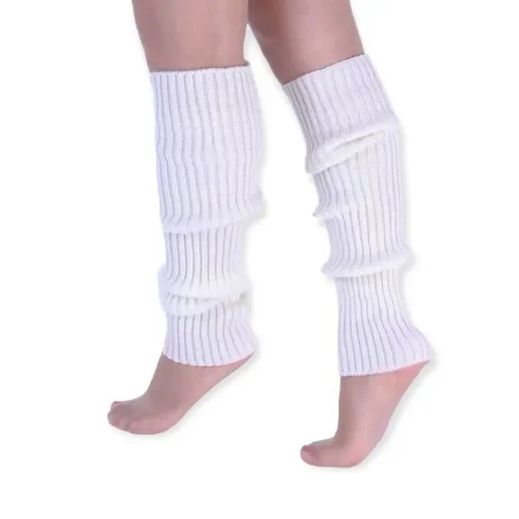 🆕White Knitted Leg Warmers - Picture 3 of 4
